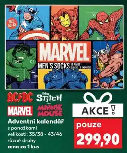 Kaufland Adventní kalendář s ponožkami nabídka