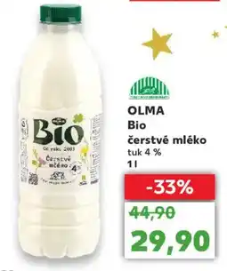 Kaufland OLMA Bio čerstvé mléko tuk 4 % nabídka