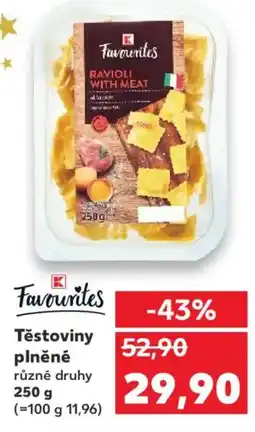 Kaufland Těstoviny plněné nabídka