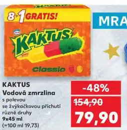 Kaufland KAKTUS Vodová zmrzlina nabídka