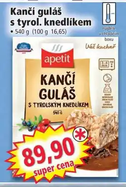 Norma Kančí guláš s tyrol. knedlíkem nabídka