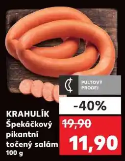 Kaufland KRAHULÍK Špekáčkový pikantní točený salám 100 g nabídka