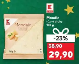 Kaufland Mandle různé druhy 100 g nabídka