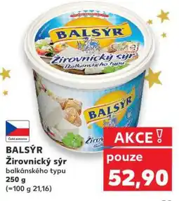 Kaufland Balsýr Žirovnický sýr balkánského typu nabídka