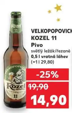 Kaufland Velkopopovický Kozel 11 nabídka