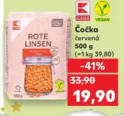 Kaufland Čočka červená 500 g nabídka