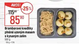 Globus Bramborové knedlíky plněné uzeným masem s kysaným zelím nabídka