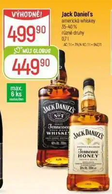 Globus Jack Daniel‘s nabídka