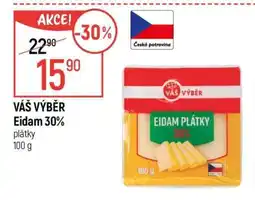 Globus VÁŠ VÝBĚR Eidam 30% plátky nabídka