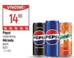 Globus Pepsi, Mirinda nabídka