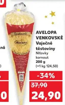 Kaufland AVELOPA VENKOVSKÉ Vaječné těstoviny nabídka