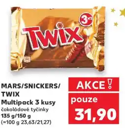 Kaufland MARS/SNICKERS/ TWIX Multipack 3 kusy nabídka