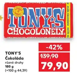 Kaufland TONY'S Čokoláda nabídka
