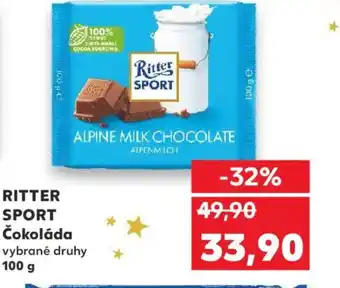 Kaufland RITTER SPORT Čokoláda nabídka