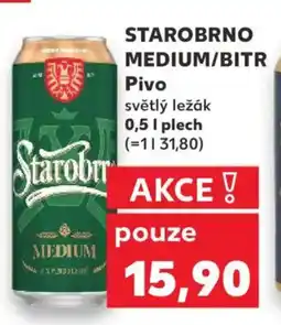 Kaufland STAROBRNO MEDIUM/BITR Pivo nabídka