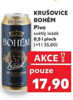 Kaufland KRUŠOVICE BOHÉM Pivo nabídka