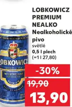 Kaufland LOBKOWICZ PREMIUM NEALKO Nealkoholické pivo světlé nabídka