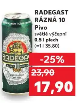 Kaufland RADEGAST RÁZNÁ 10 Pivo nabídka
