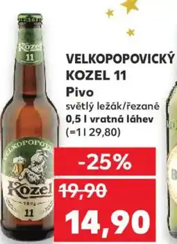 Kaufland VELKOPOPOVICKÝ KOZEL 11 Pivo nabídka