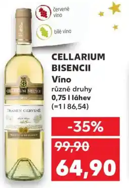 Kaufland CELLARIUM BISENCII Víno nabídka