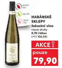 Kaufland HABÁNSKÉ SKLEPY Jakostní víno nabídka
