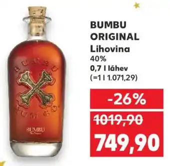 Kaufland BUMBU ORIGINAL Lihovina nabídka
