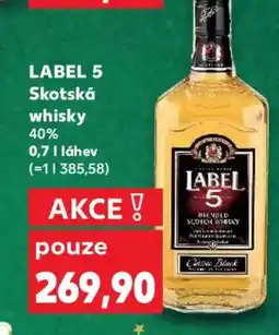 Kaufland LABEL 5 Skotská whisky 40% nabídka