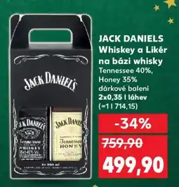 Kaufland JACK DANIELS Whiskey a Likér na bázi whisky nabídka