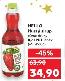 Kaufland HELLO Hustý sirup nabídka