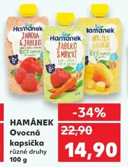 Kaufland HAMÁNEK Ovocná kapsička nabídka