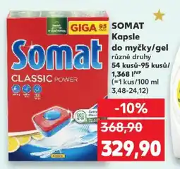 Kaufland SOMAT Kapsle do myčky/gel nabídka