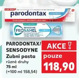Kaufland PARODONTAX/ SENSODYNE Zubní pasta nabídka