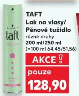 Kaufland TAFT Lak na vlasy/ Pěnové tužidlo nabídka