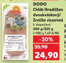 Kaufland DODO Chléb Hradištan dvoukváskový/ Zrníčko vícezrnné k dopečení nabídka