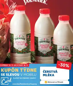 Kaufland ČERSTVÉ MLÉKO nabídka