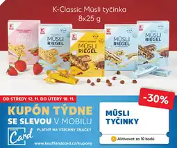 Kaufland K-Classic Müsli tyčinka nabídka
