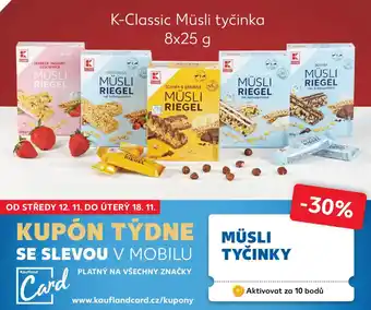 Kaufland K-Classic Müsli tyčinka nabídka