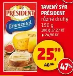 Penny Market Tavený sýr président nabídka