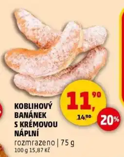 Penny Market Koblihový banánek s krémovou náplní rozmrazeno nabídka