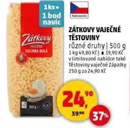 Penny Market Zátkovy vaječné těstoviny nabídka