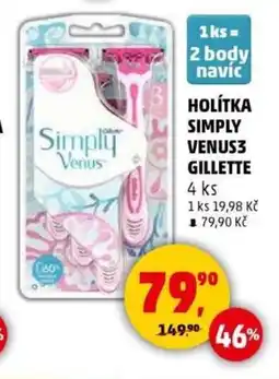 Penny Market Holítka simply venus3 gillette nabídka