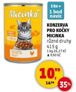 Penny Market KONZERVA PRO KOČKY MICINKA nabídka