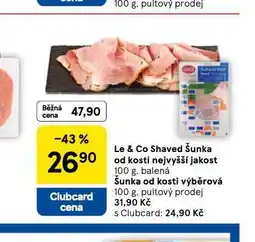 Tesco Šunka od kosti nabídka