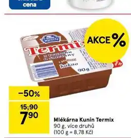Tesco Kunín termix nabídka