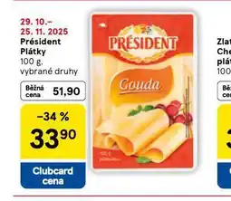 Tesco Président plátky nabídka