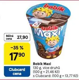 Tesco Bobík maxi nabídka