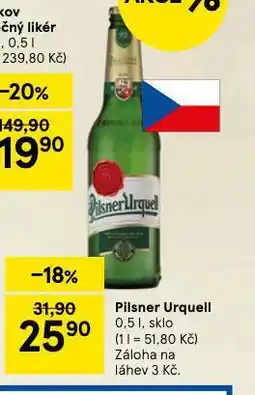 Tesco Pivo pilsner urquell nabídka