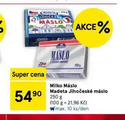 Tesco Madeta jihočeské máslo nabídka