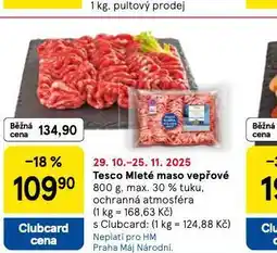 Tesco Mleté maso vepřové nabídka