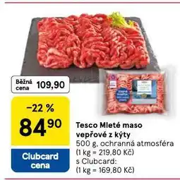 Tesco Mleté maso vepřové z kýty nabídka